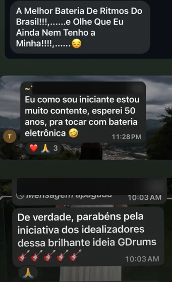 Depoimento de usuário do GDrums