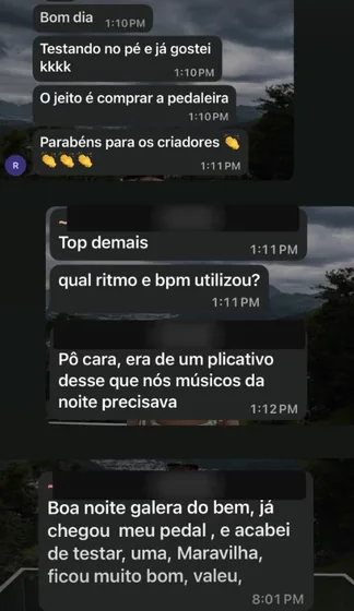 Depoimento de usuário do GDrums