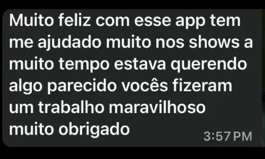 Depoimento de usuário do GDrums